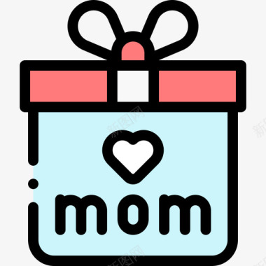 礼物母亲节34线性颜色图标