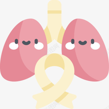 肺世界癌症意识日20平淡图标
