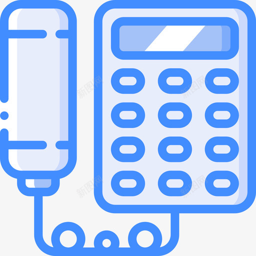 固定电话通讯41蓝色svg_新图网 https://ixintu.com 固定 电话 通讯 蓝色