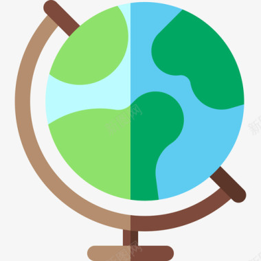 地球仪地球母亲日17平展图标
