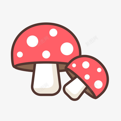 蘑菇 mushroomsvg_新图网 https://ixintu.com 蘑菇 mushroom 蘑菇 mushroom 手绘 多色 可爱