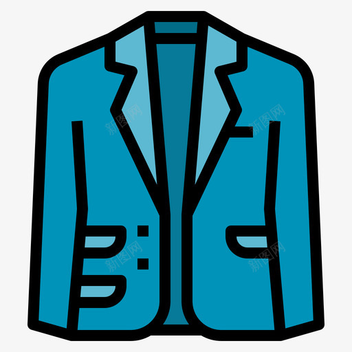 西装服装24线性颜色svg_新图网 https://ixintu.com 西装 服装 线性 颜色