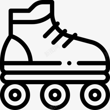 溜冰鞋青少年1岁直线型图标