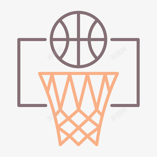 篮球圈篮球58线颜色svg_新图网 https://ixintu.com 篮球 颜色