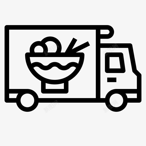 送货车食品在线1线性svg_新图网 https://ixintu.com 送货 货车 食品 在线 线性