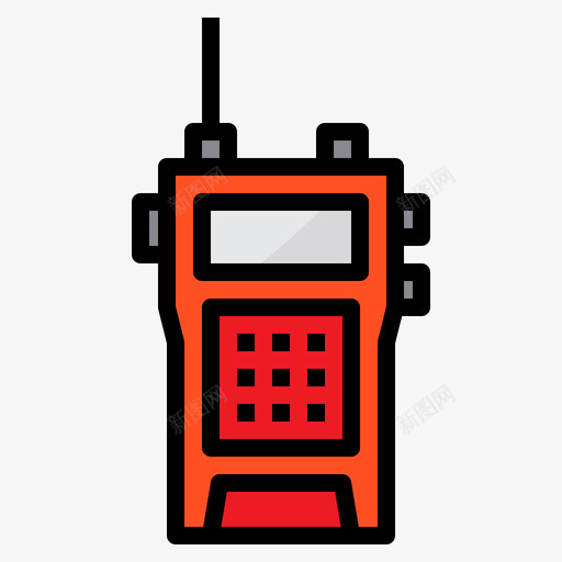 对讲机复古装置3线性颜色svg_新图网 https://ixintu.com 对讲机 复古 装置 线性 颜色