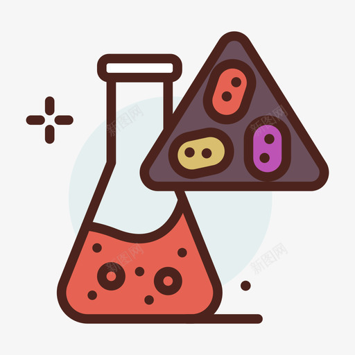 细菌生物化学19线状颜色svg_新图网 https://ixintu.com 细菌 生物化学 线状 颜色