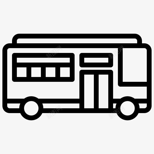 巴士冬季小镇20直线svg_新图网 https://ixintu.com 巴士 冬季 小镇 直线