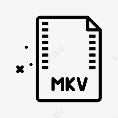 Mkv照片视频线性图标