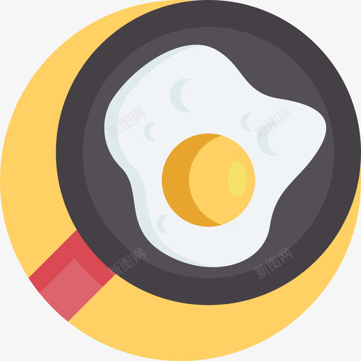 煎蛋卷早餐57平的svg_新图网 https://ixintu.com 煎蛋卷 早餐 平的