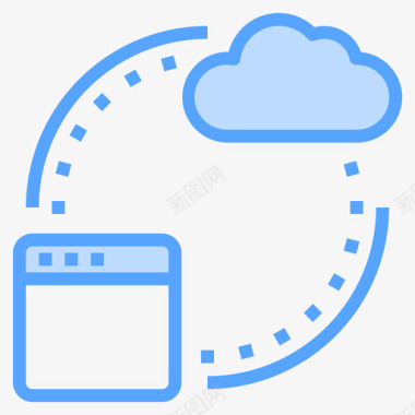 社交网络云技术45蓝色图标