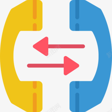电话通讯40扁平图标