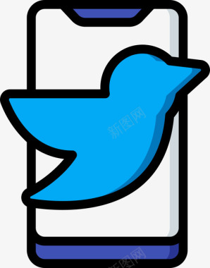 Twitter社交19线性颜色图标
