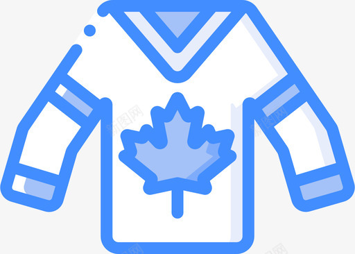 曲棍球设备加拿大10蓝色图标