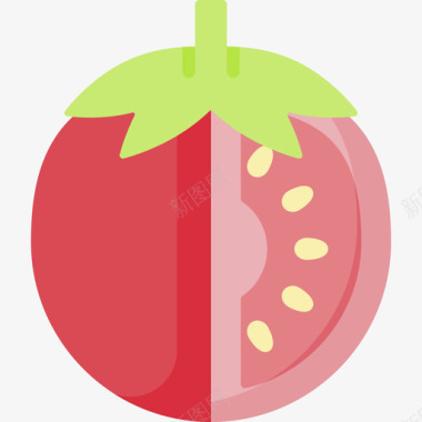 番茄营养20扁平图标