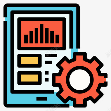 网页管理搜索引擎优化营销15线性颜色图标