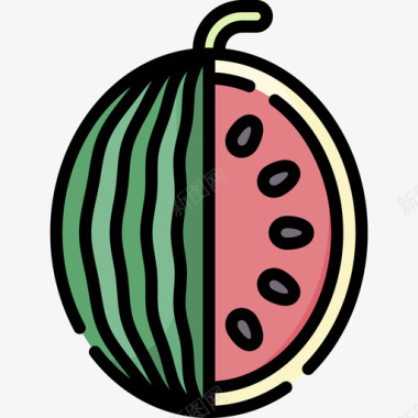西瓜营养19线形颜色图标