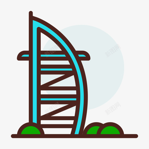 迪拜伊斯兰教2线性颜色svg_新图网 https://ixintu.com 迪拜 伊斯兰教 线性 颜色