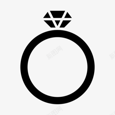 钻戒戒指未婚夫戒指图标