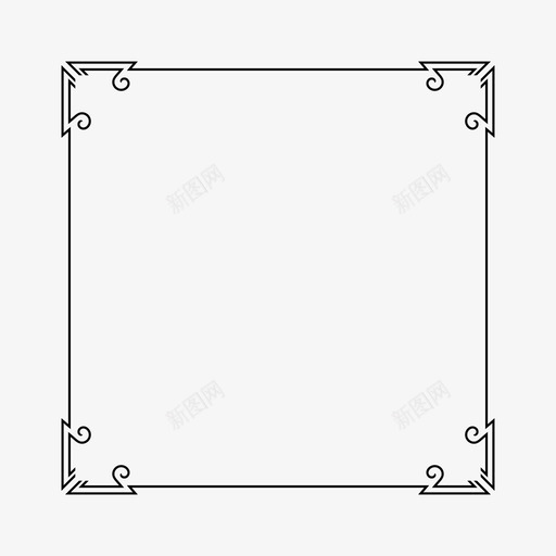 框角装饰性svg_新图网 https://ixintu.com 装饰性 方形