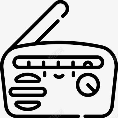 收音机音乐160线性图标