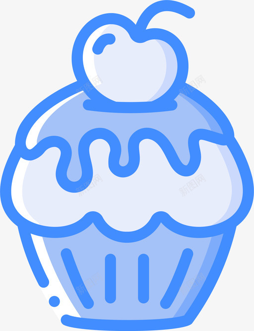 蛋糕糕点5蓝色svg_新图网 https://ixintu.com 蛋糕 糕点 蓝色