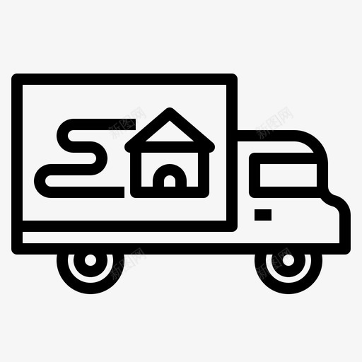 房屋搬迁房产搬家svg_新图网 https://ixintu.com 房屋 搬迁 房产 搬家 卡车 送货 服务