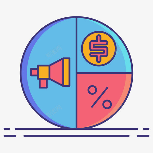 饼图广告公司1线性颜色svg_新图网 https://ixintu.com 饼图 广告公司 线性 颜色