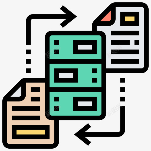 数据同步cloudtechnology4线性颜色svg_新图网 https://ixintu.com 数据 同步 cloudtechnology 线性 颜色
