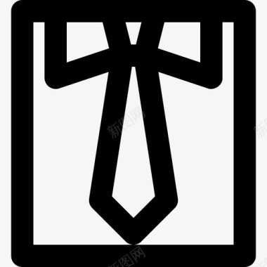 领带软技能直线图标