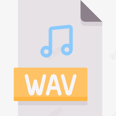 Wav音频和视频29平坦图标
