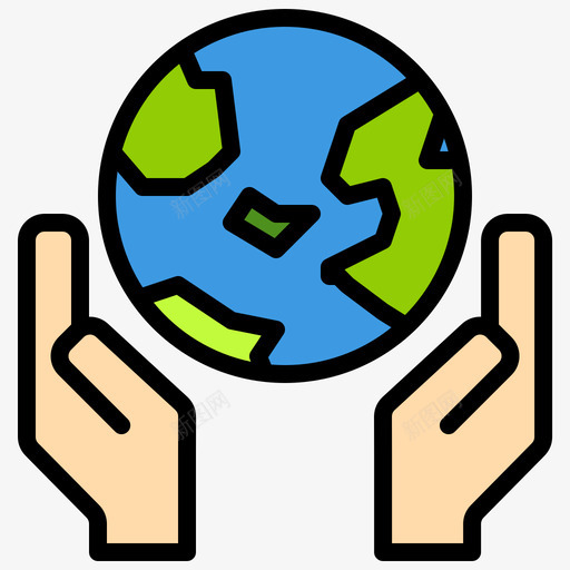 地球绿色能源1线性颜色svg_新图网 https://ixintu.com 地球 绿色 能源 线性 颜色