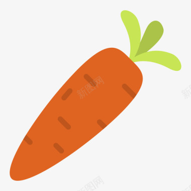 胡萝卜营养25扁平图标