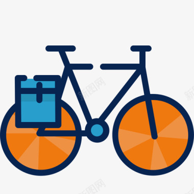 自行车自行车配件4线颜色图标