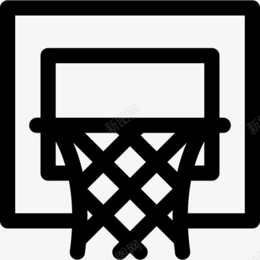 篮球活跃的生活方式46直线型图标