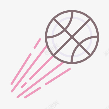 投篮篮球58线颜色图标