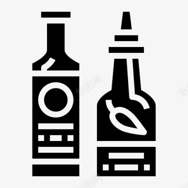酱汁瓶子调味品图标