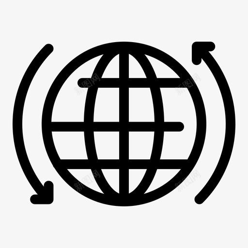 全球箭头互联网svg_新图网 https://ixintu.com 全球 箭头 互联网