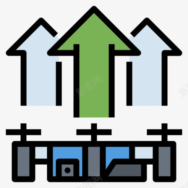 起飞雄蜂29线性颜色图标