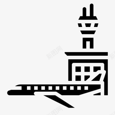 机场公共服务4实心图标