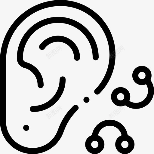 耳朵纹身工作室25线性svg_新图网 https://ixintu.com 耳朵 纹身 工作室 线性