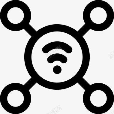 Wifi物联网114线性图标
