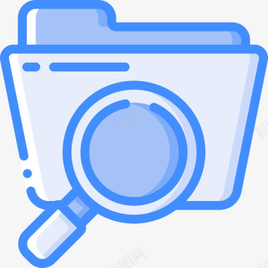 搜索文件和文件夹操作4蓝色图标