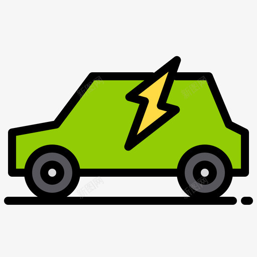 环保车绿色能源1线条颜色svg_新图网 https://ixintu.com 环保 绿色 能源 线条 颜色