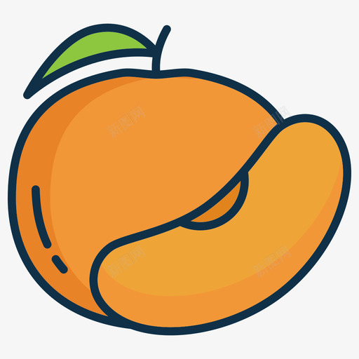 橙色中式8线性颜色svg_新图网 https://ixintu.com 橙色 中式 线性 颜色