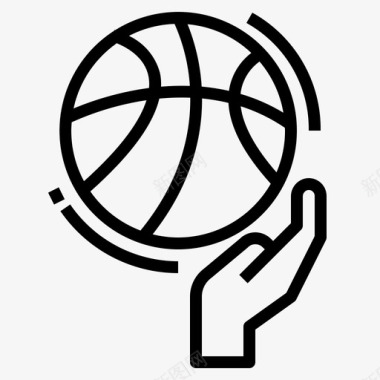 篮球运动器材9直线型图标