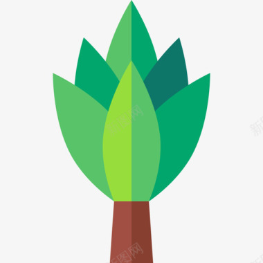 植物树木20平坦图标