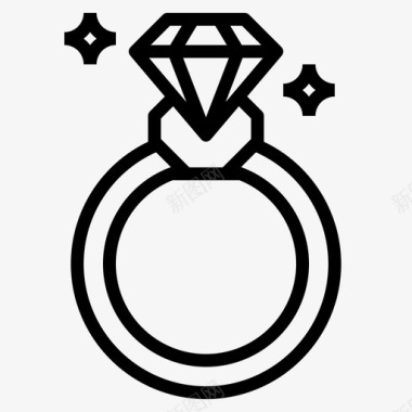 钻戒婚礼262轮廓图标