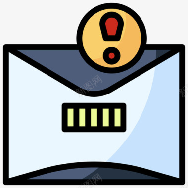电子邮件税30线颜色图标
