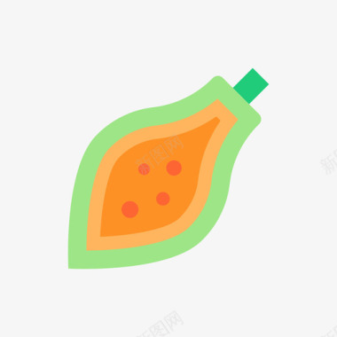 木瓜素食27扁平图标